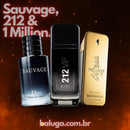 KIT 3 Perfumes 100ml [Sauvage Dior + 1 Million + 212 VIP Black]